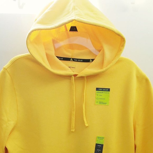 Tek Gear Ultrasoft Fleece Pullover Hoodie, Color - Flame Yellow, Size S, RN#7327 - Picture 2 of 15